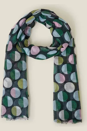 Accessorize Womens Geometric Polka Dot Scarf - - One Size