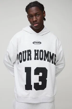 Boohoo Oversized Homme Printed Hoodie - - M