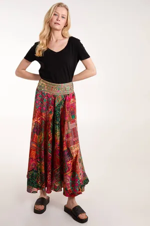 Blue Vanilla Womens Embellished Extreme Wide Leg Trousers - - S