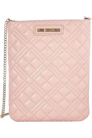 Moschino Womens Metal Logo Crossbody Bag with Gold Hardware - - One Size