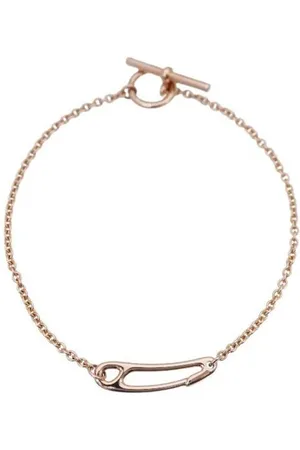 Hermès Preloved Safety Pin Toggle Bracelet Women - Gold - - One Size