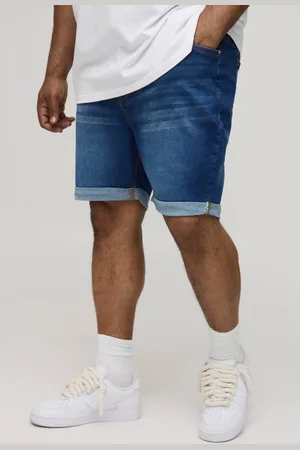 Boohoo Plus Skinny Stretch Denim Shorts - - 44