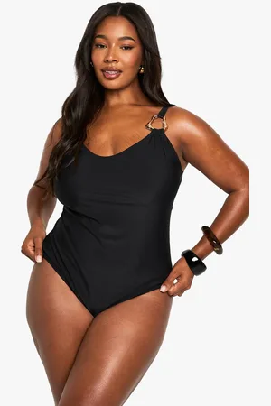Boohoo Womens PLUS ABSTRACT TRIM SWIMSUIT - - 26