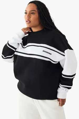Boohoo Womens Plus Dsgn Studio Colour Block Sweatshirt - - 20