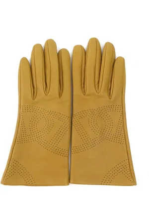 Hermès Preloved Leather Gloves Perforated Pattern Women - Gloves - One Size