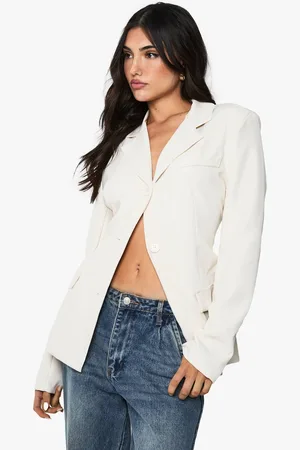Boohoo Womens Button Down Tailored Blazer - - 8