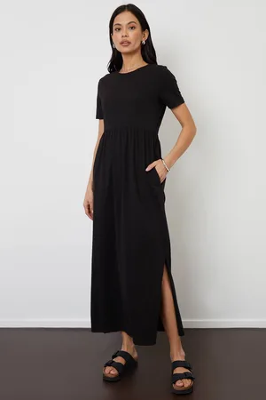 Threadbare Womens Cotton Jersey Maxi Dress with Pockets - - 12
