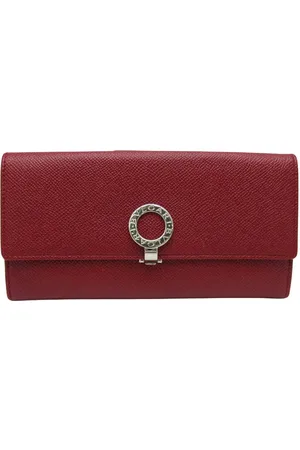 Bvlgari Preloved Serpenti Wallet Leather Clasp Women - Burgundy - - One Size