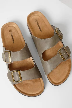 Threadbare Slip On Two Buckle Strap Sandals - - 11
