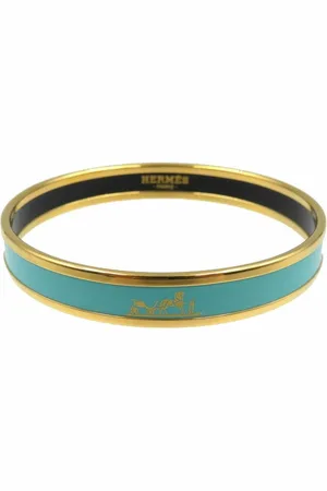 Hermès Preloved Collier de Chien Turquoise Enamel Bangle Women - - One Size
