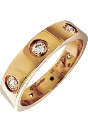 Cartier Preloved Love Band ThreeDiamond Style Women - Gold Rings - - One Size