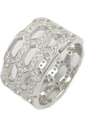 Bvlgari Preloved Honeycomb Diamond Ring Women - Silver - - One Size
