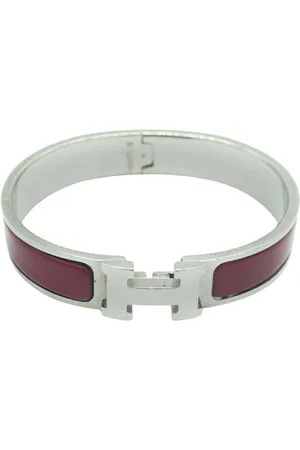 Hermès Preloved Hapi Bracelet PalladiumPlated Enamel Women - - One Size