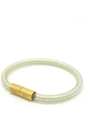 CHANEL Preloved Pearl Bracelet Clear Resin Women - Transparent - - One Size