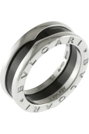 Bvlgari Preloved Bzero1 Ring Black Ceramic Size 52 Women - Silver - - One Size