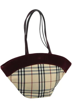 Burberry Preloved HalfMoon Tote Velvet Trim Women - Tote Bags - One Size