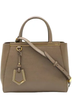 Fendi Preloved Leather Tote Bag with Dust Bag and Shoulder Strap Women - One Size