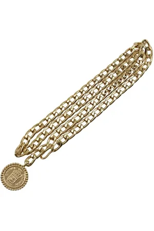 CHANEL Preloved Gold Chain Belt Medallion Detail Women - - One Size