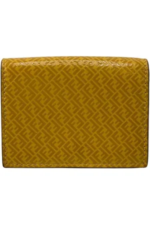 Fendi Preloved FF Logo Leather Wallet Unisex - - One Size