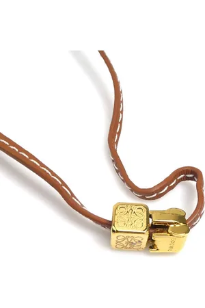 Loewe Preloved Leather Strap Anagram Detail Women - Necklaces - One Size