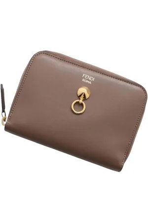 Fendi Preloved ZipAround Leather Wallet with Ring Accent Women - - One Size