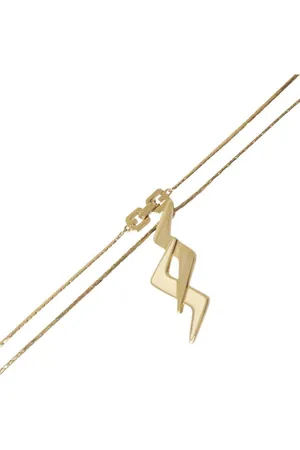 Givenchy Preloved Lightning Bolt Pendant Necklace Gold Women - - One Size