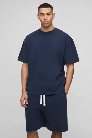 Boohoo Oversized Washed T-Shirt and Shorts Set - - M