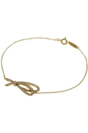 Tiffany & Co. Preloved Knot Diamond Bracelet 18K Gold Women - - One Size