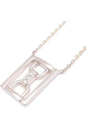 Céline Preloved Geometric Pendant Necklace Rose Gold Women - - One Size