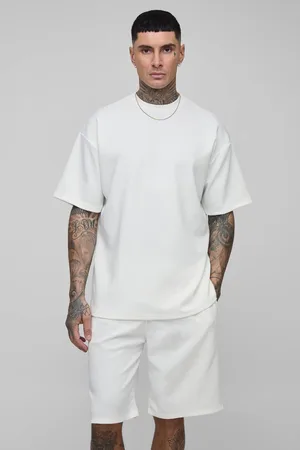 Boohoo Tall Oversized Scuba T-Shirt & Loose Short Set - - S