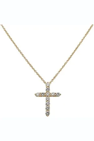 Tiffany & Co. Preloved Diamond Cross Pendant 16 Chain Women - Necklaces - One Size