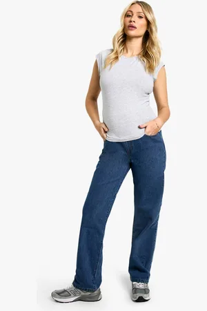 Boohoo Womens Maternity Over The Bump Straight Leg Jeans - - 10