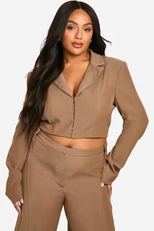 Boohoo Womens Plus Corset Detail Tailored Blazer - - 18