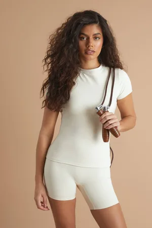 Boohoo Womens Premium Sculpt Short Sleeve Fitted Top - - M