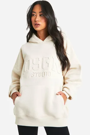Boohoo Womens DSGN Collegiate Embossed Oversized Hoodie - - XS