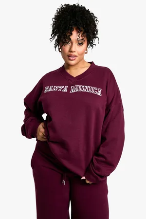 Boohoo Womens Plus Santa Monica Oversized Sweatshirt - - 26