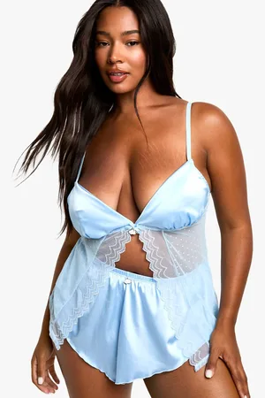 Boohoo Womens Plus Cloud Trim Open Front Babydoll - - 20