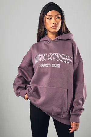 Boohoo Womens DSGN Studio Applique Oversized Hoodie - - M