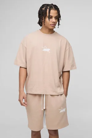 Boohoo Oversized Boxy M Star T-Shirt & Gusset Short Set - - M
