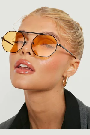 Boohoo Womens Retro Aviator Sunglasses - - One Size