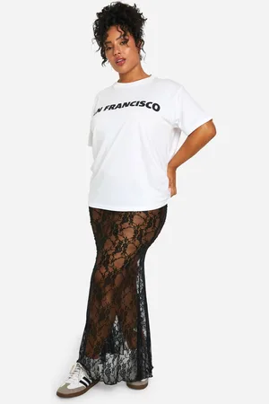 Boohoo Womens Plus Lace Maxi Column Skirt - - 20