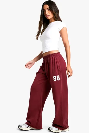 Boohoo Womens Petite 98 Slogan Straight Leg Jogger - - M