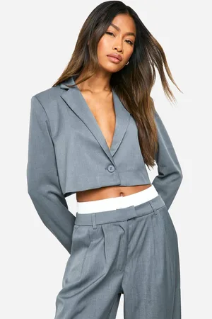 Boohoo Womens Boxy Cropped Blazer - - 16