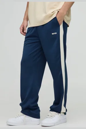 Boohoo Relaxed Man Branded Tape Detail Tricot Joggers - - M