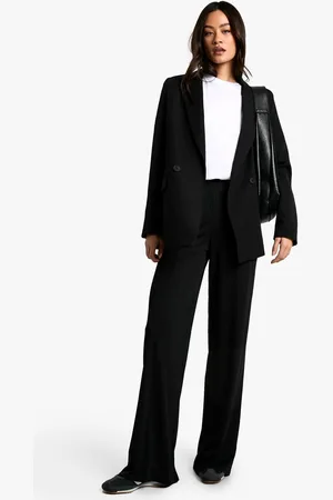 Boohoo Womens Tall Jersey Rib Wide Leg Trouser - - 8