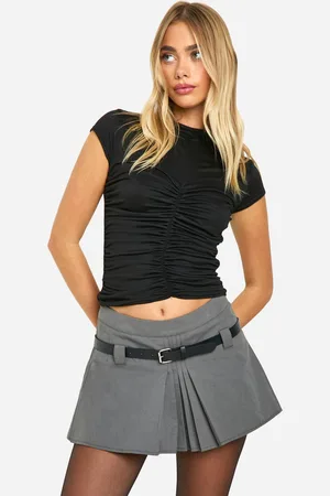 Boohoo Womens Ruched Cap Sleeve Top - - 8