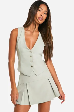 Boohoo Womens Marl Fitted Waistcoat - - 14