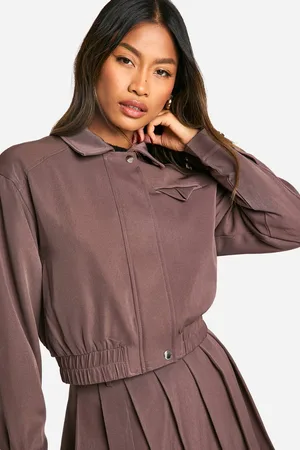 Boohoo Womens Relaxed Fit Tailored Bomber Jacket - - 16
