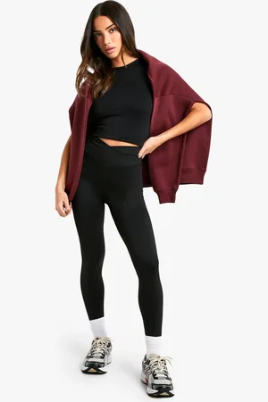 Boohoo Womens Petite Super Soft Peached V Waistband Legging - - M