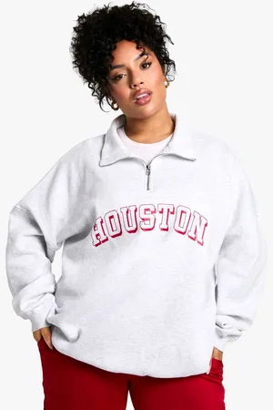 Boohoo Womens Plus Houston Oversized Half Zip Sweatshirt - - 20